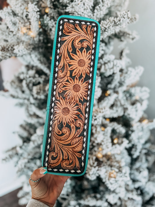 Tooled Turquoise Hot Tools Holder