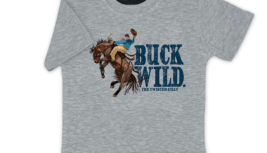 Buck Wild Tee- Youth (Grey)